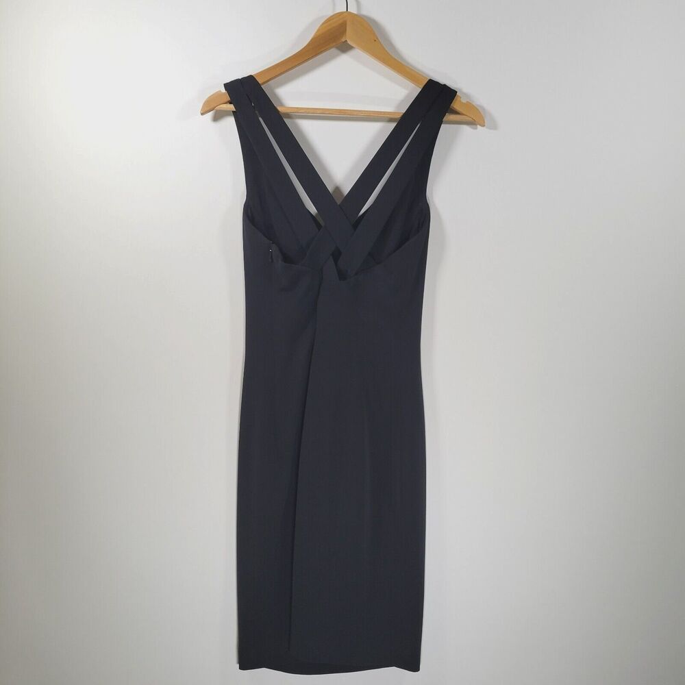 GILLIAN Black Sleeveless Mini Dress Size 10 LBD Strappy Sweetheart Fit and Flare - Picture 4 of 9